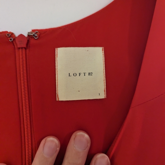 Loft coral summer/cocktail dress - Picture 3 of 4